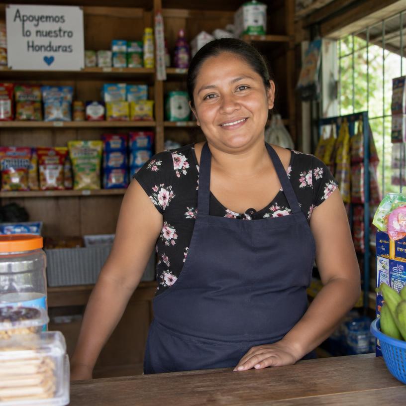 Mujer emprendedora en su negocio